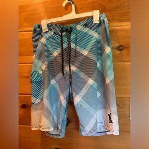 Hurley Boardshorts Swim Shorts Mens Sz 33 Blue Black
